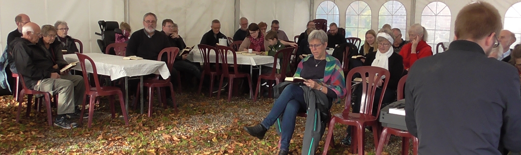 Fællessang inden foredrag